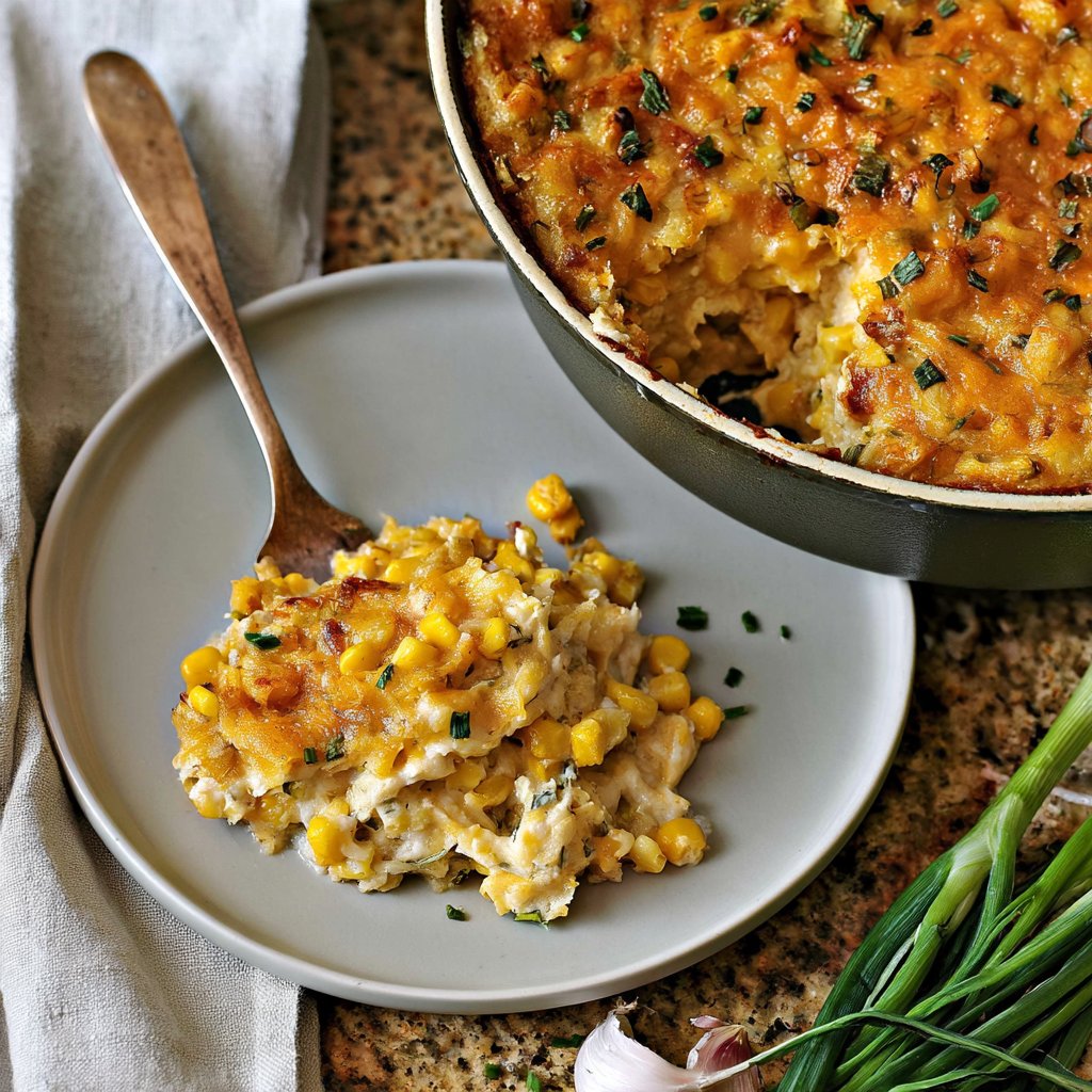 Sour Cream & Chive Corn Casserole