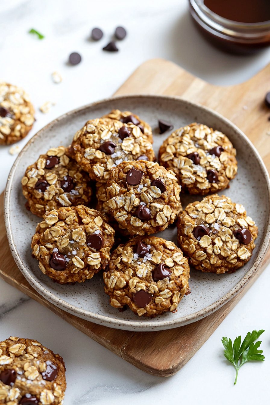 Pumpkin Chocolate Chip Oatmeal Cookies (Soft & Chewy)