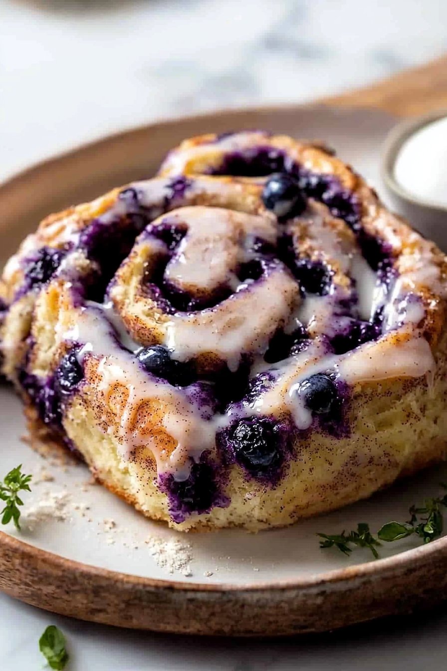 Homemade Blueberry Cinnamon Rolls