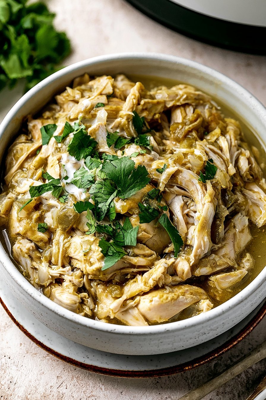 Crockpot Salsa Verde Chicken