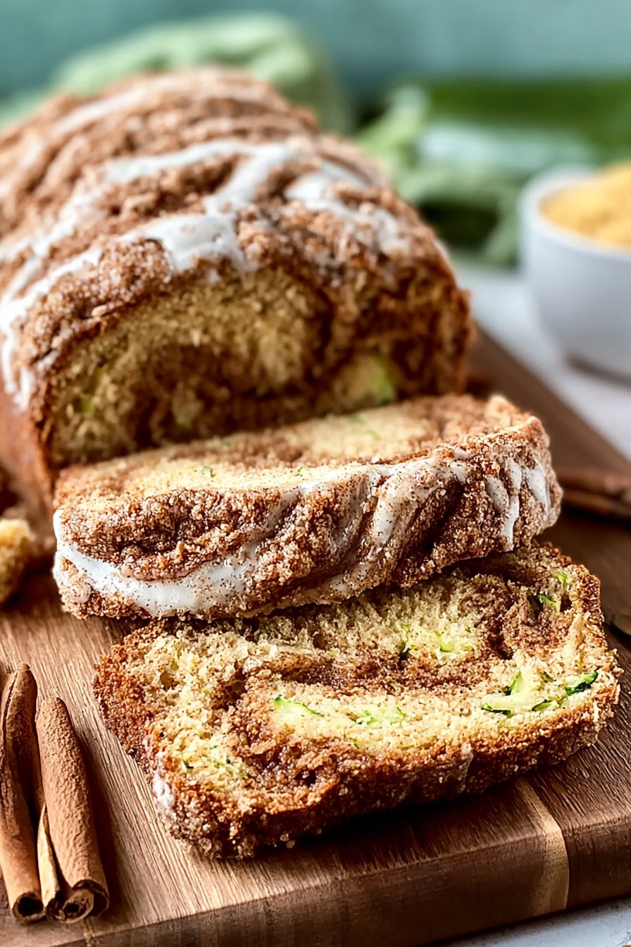 Moist Cinnamon Swirl Zucchini Bread