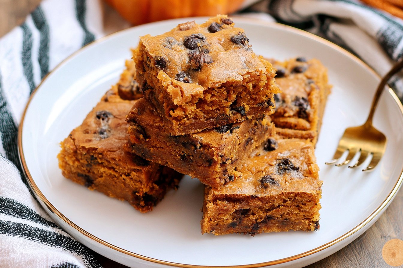 Pumpkin Chocolate Chip Cookie Bars