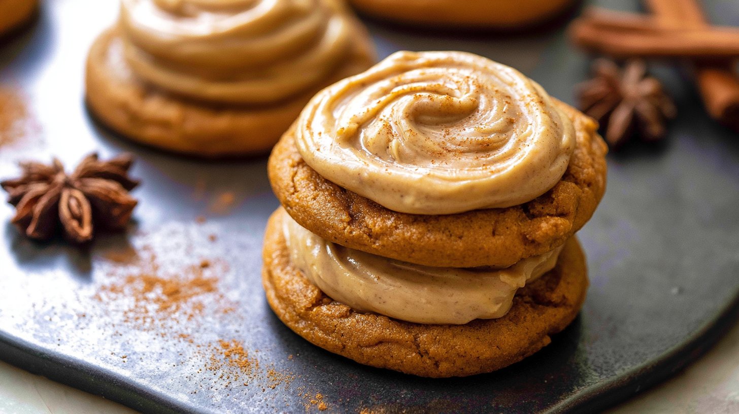 Pumpkin Spice Cookies With Cream Cheese Frosting