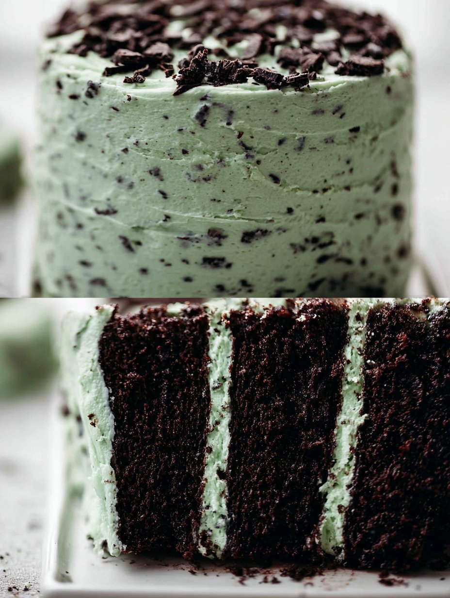 Pastel de menta y chocolate