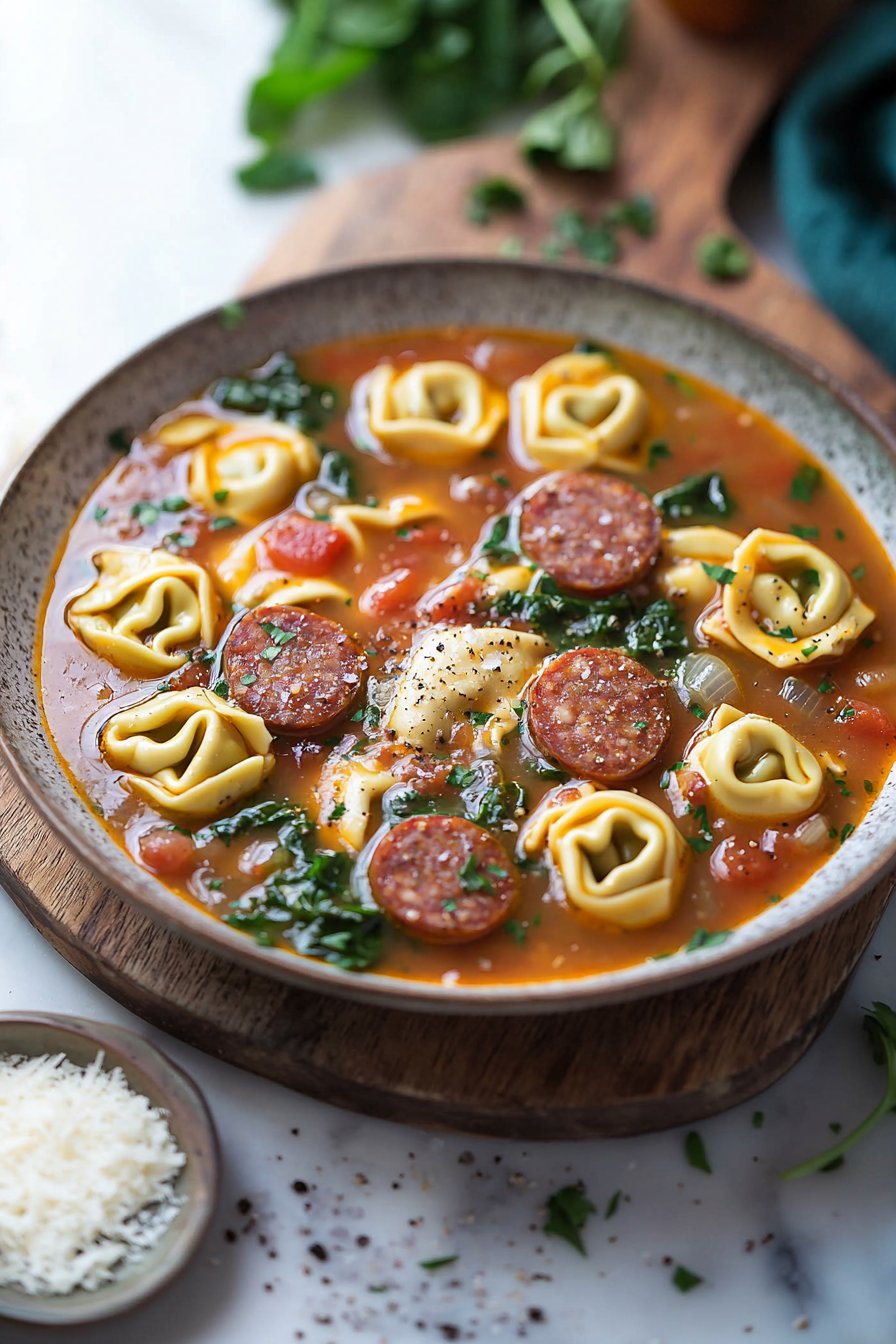 Sausage and Tortellini Soup