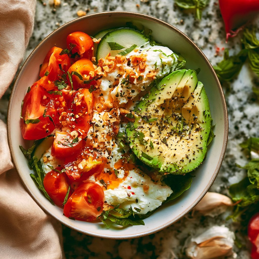High-Protein Savory Cottage Cheese & Avocado Bowl