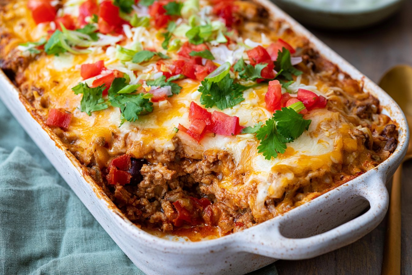 Ground Turkey Taco Casserole