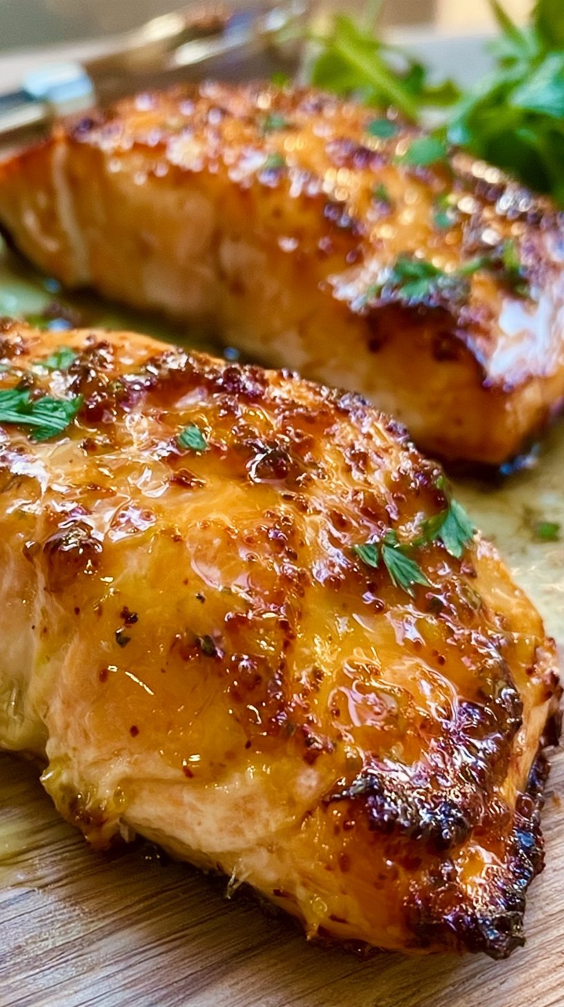 Honey Mustard Salmon in the Air Fryer