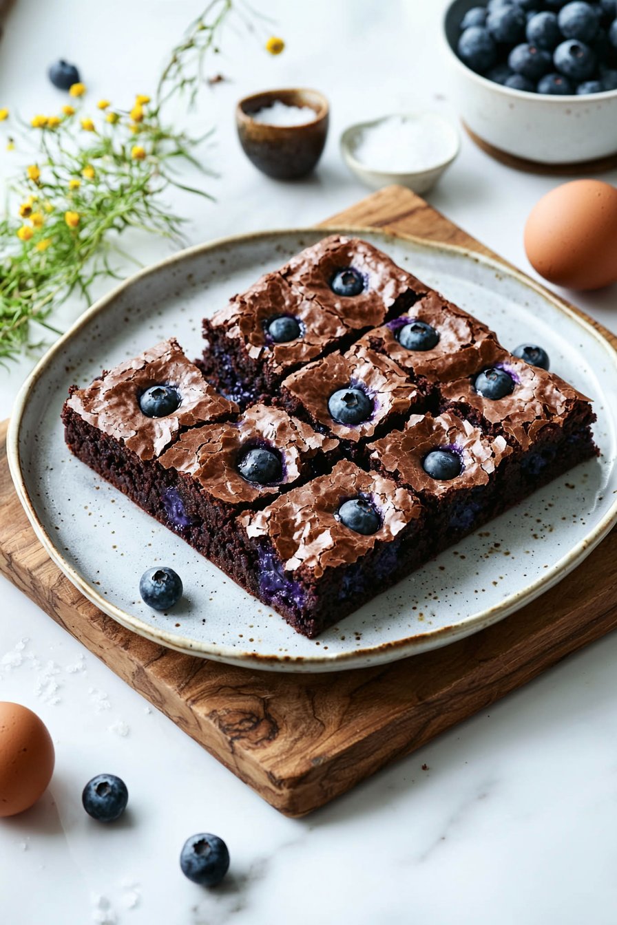 Fresh Blueberry Brownies