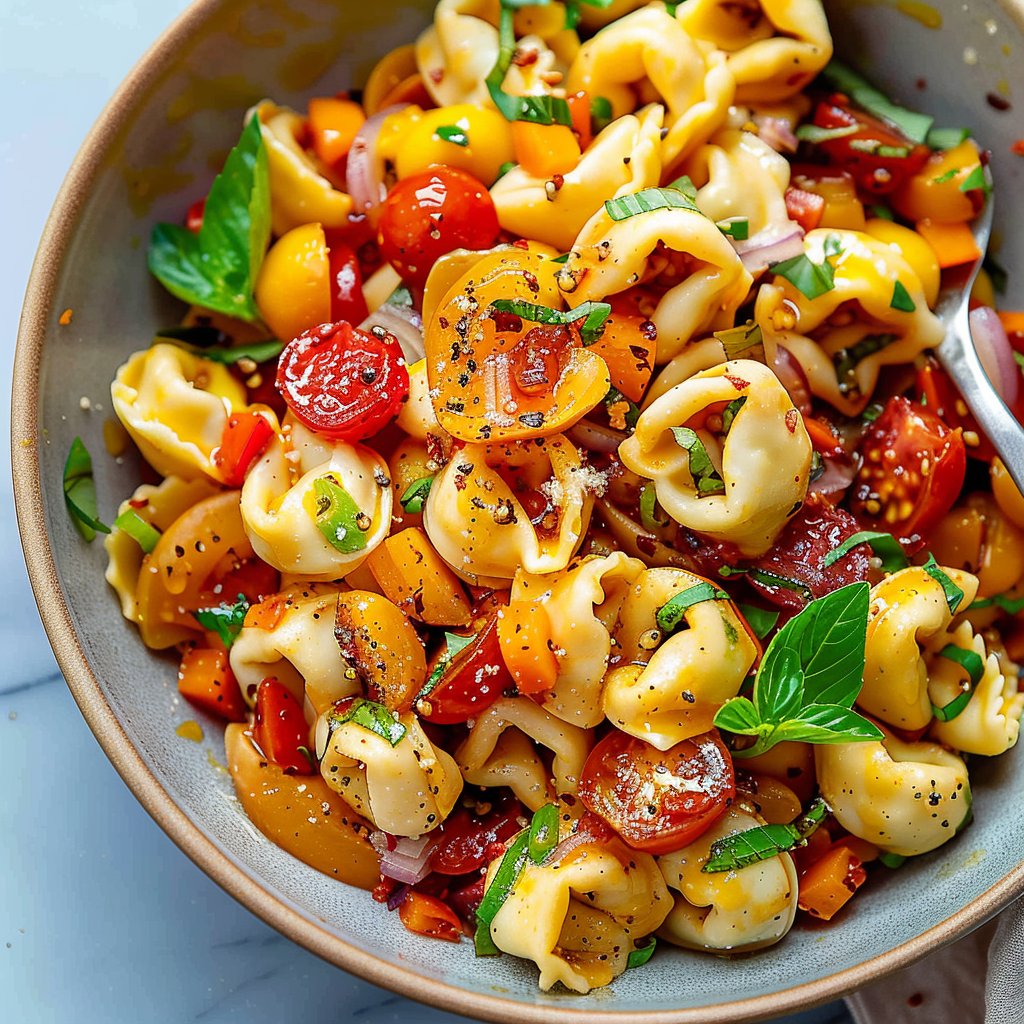 Hot Honey Tortellini Pasta Salad