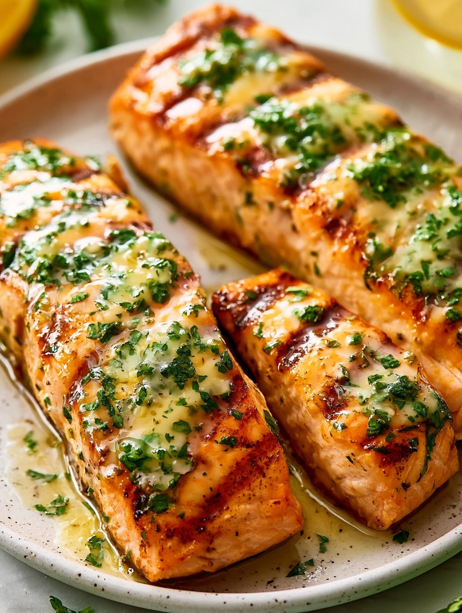 Salmón a la parrilla rápido con salsa de mantequilla de limón
