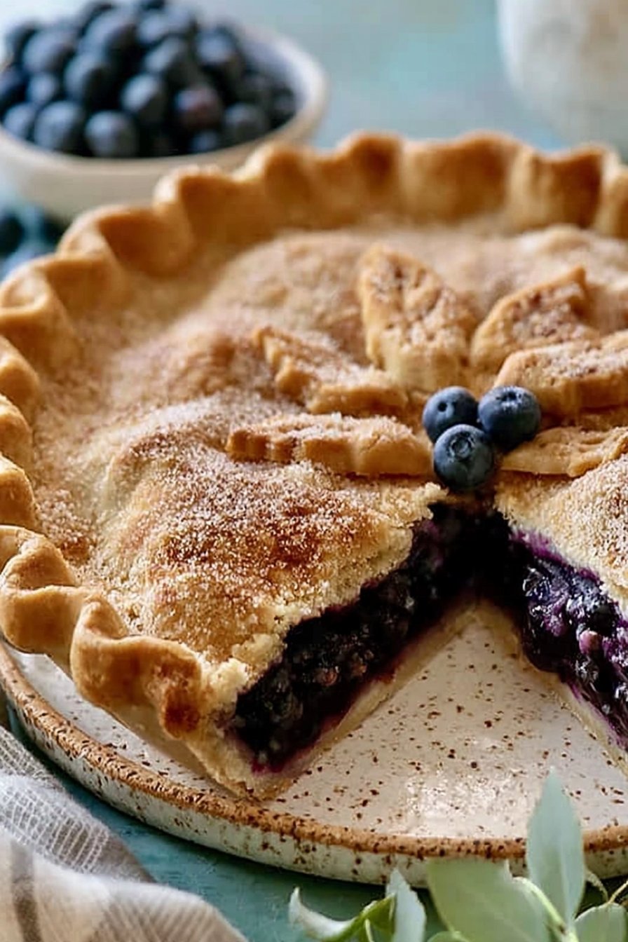 Golden Blueberry Pie