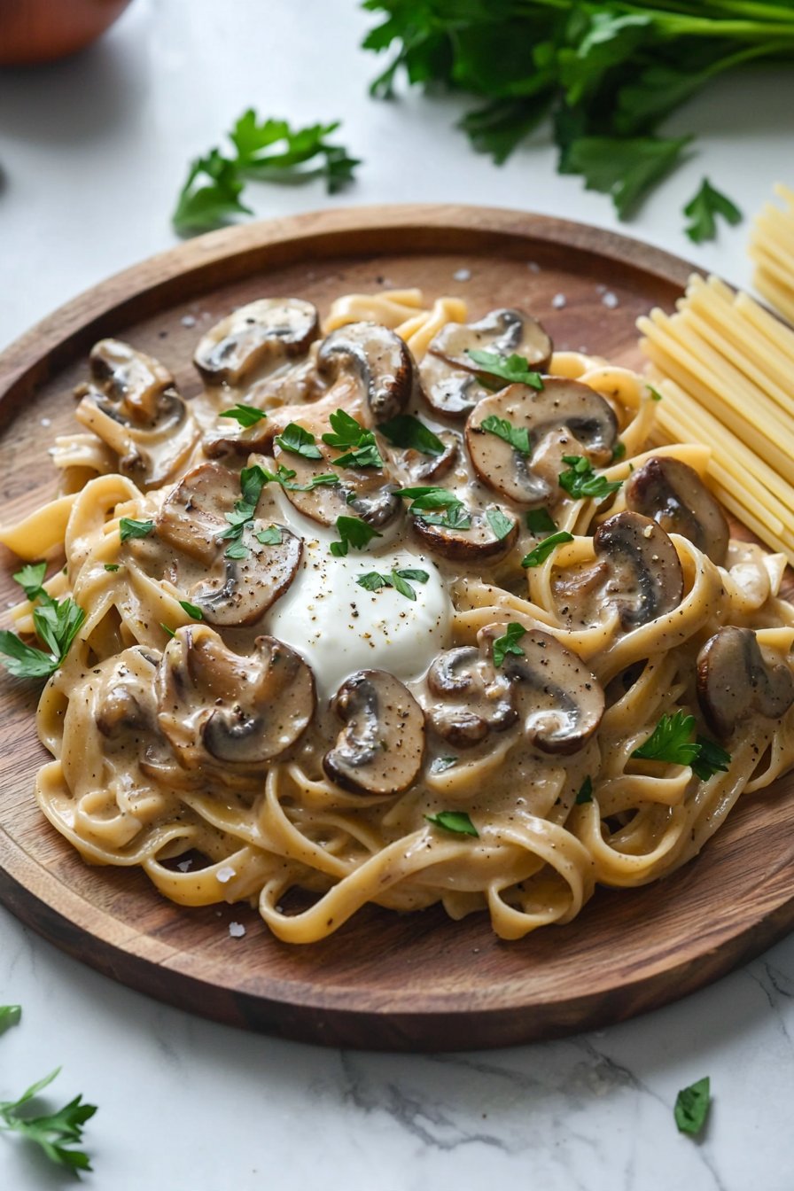 Vegan Mushroom Stroganoff
