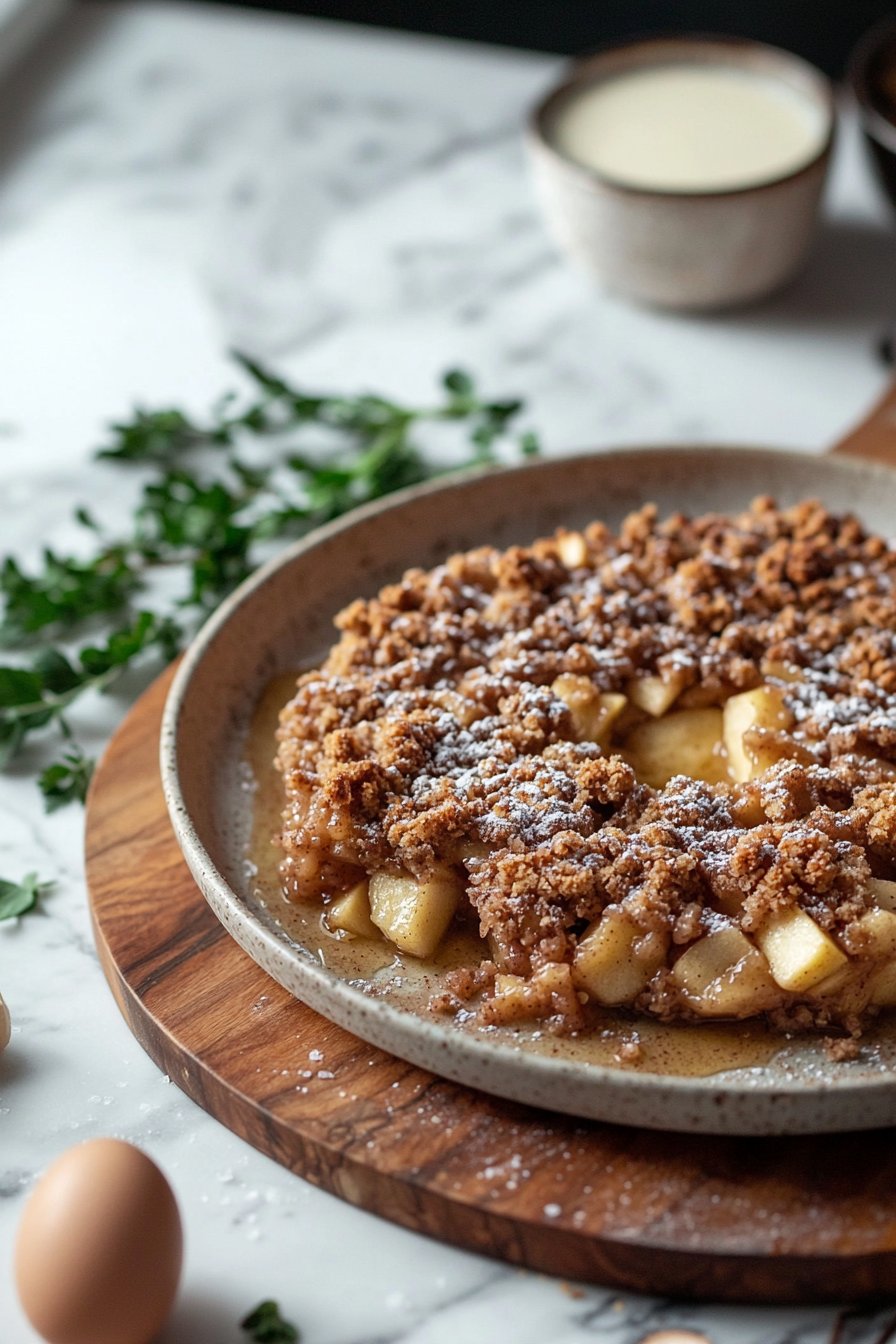 Cinnamon Apple Crumble Cake