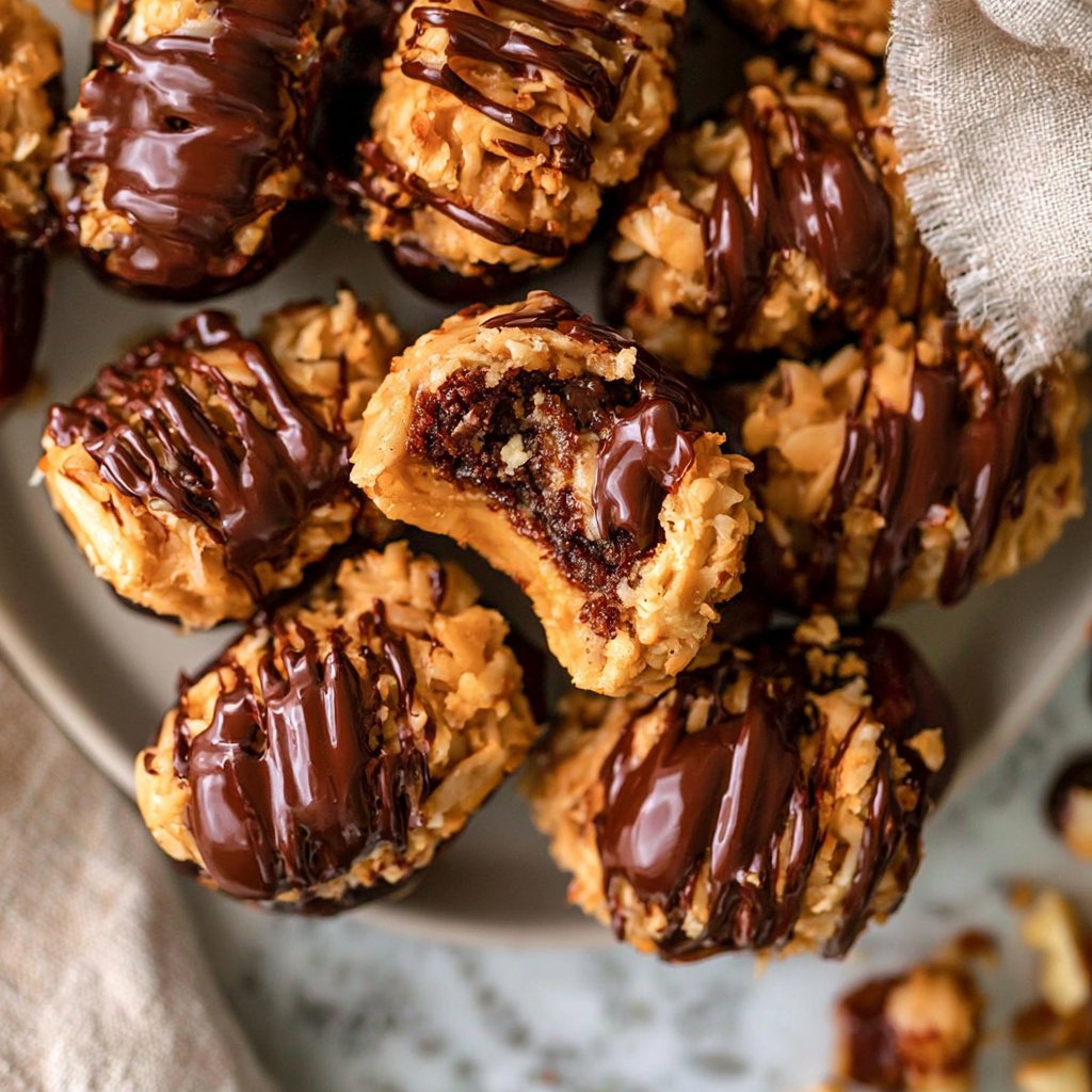 Samoa Cookie Stuffed Dates