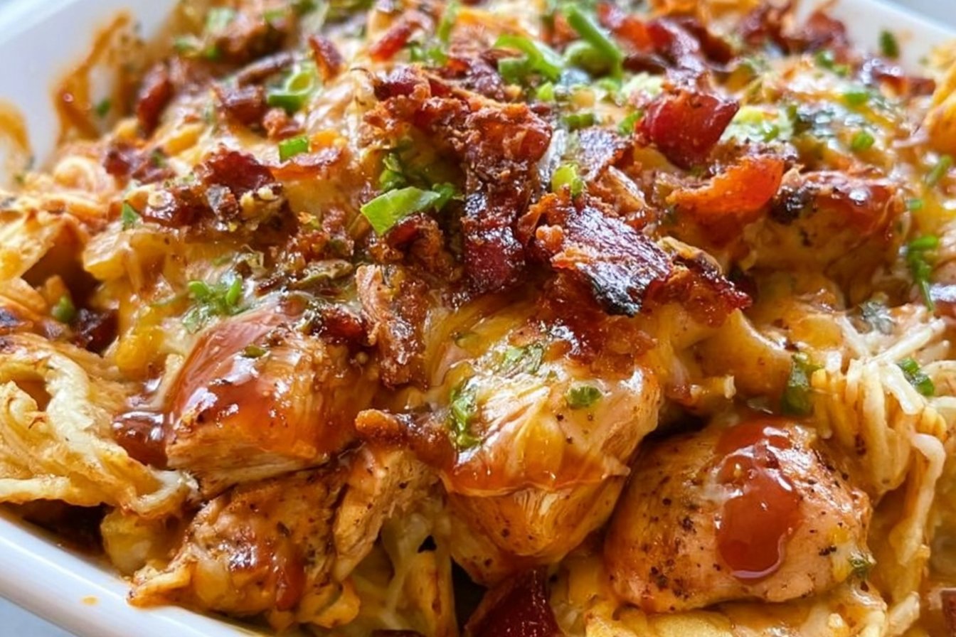 Keto BBQ Chicken Casserole