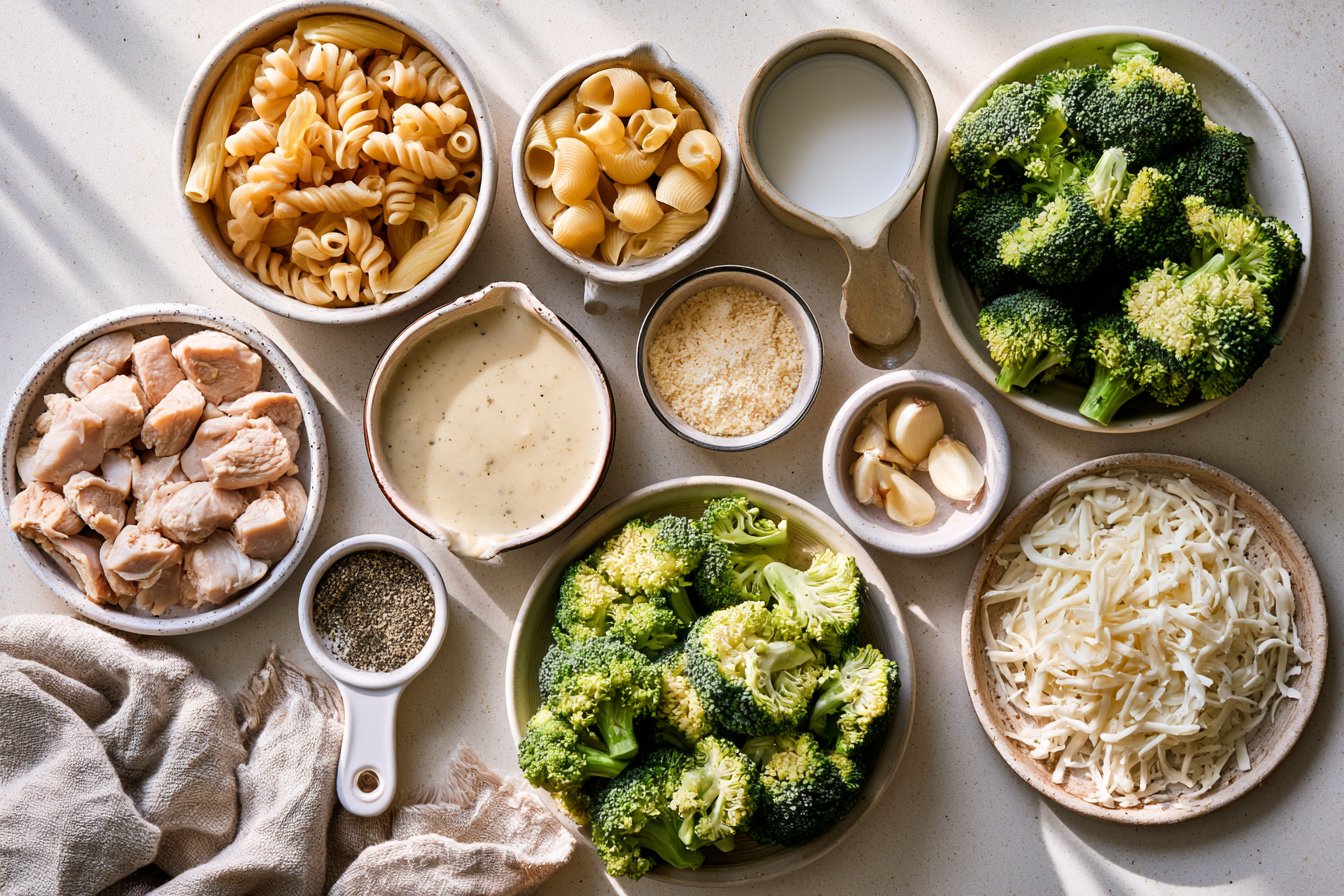 Chicken and Broccoli Alfredo Bake