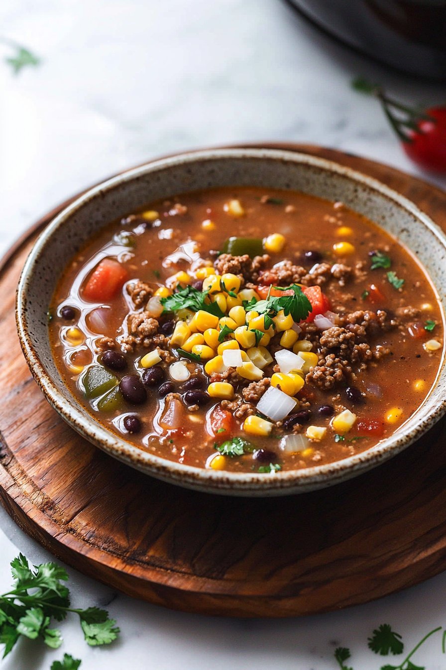 Slow Cooker Taco Suppe