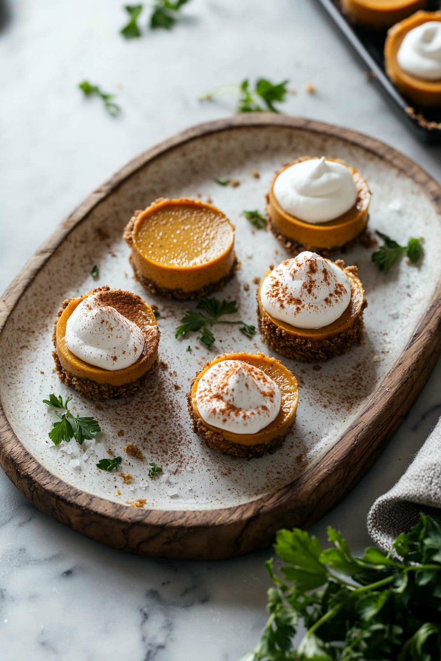 Mini Pumpkin Cheesecakes