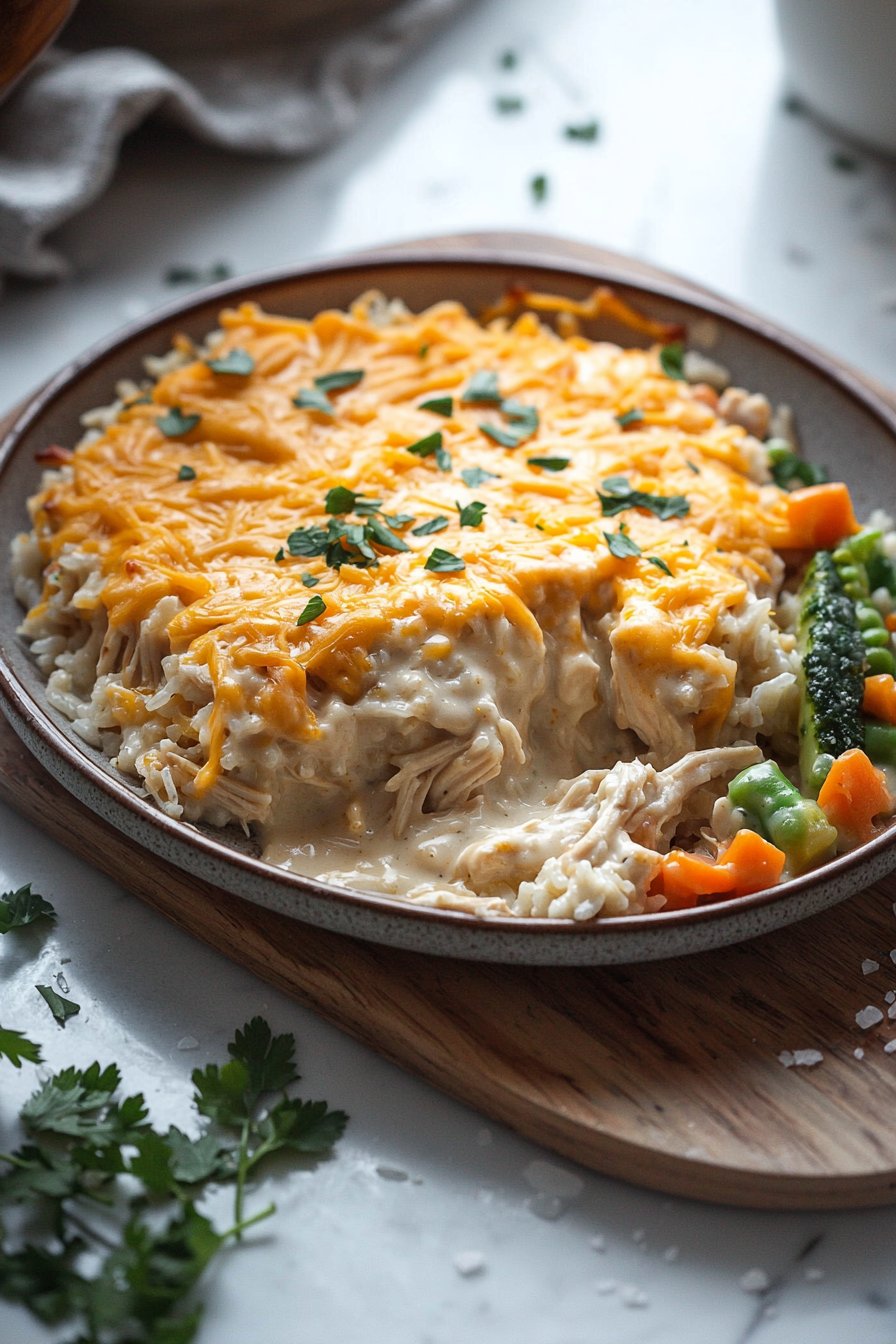 Cheesy Chicken and Rice Casserole