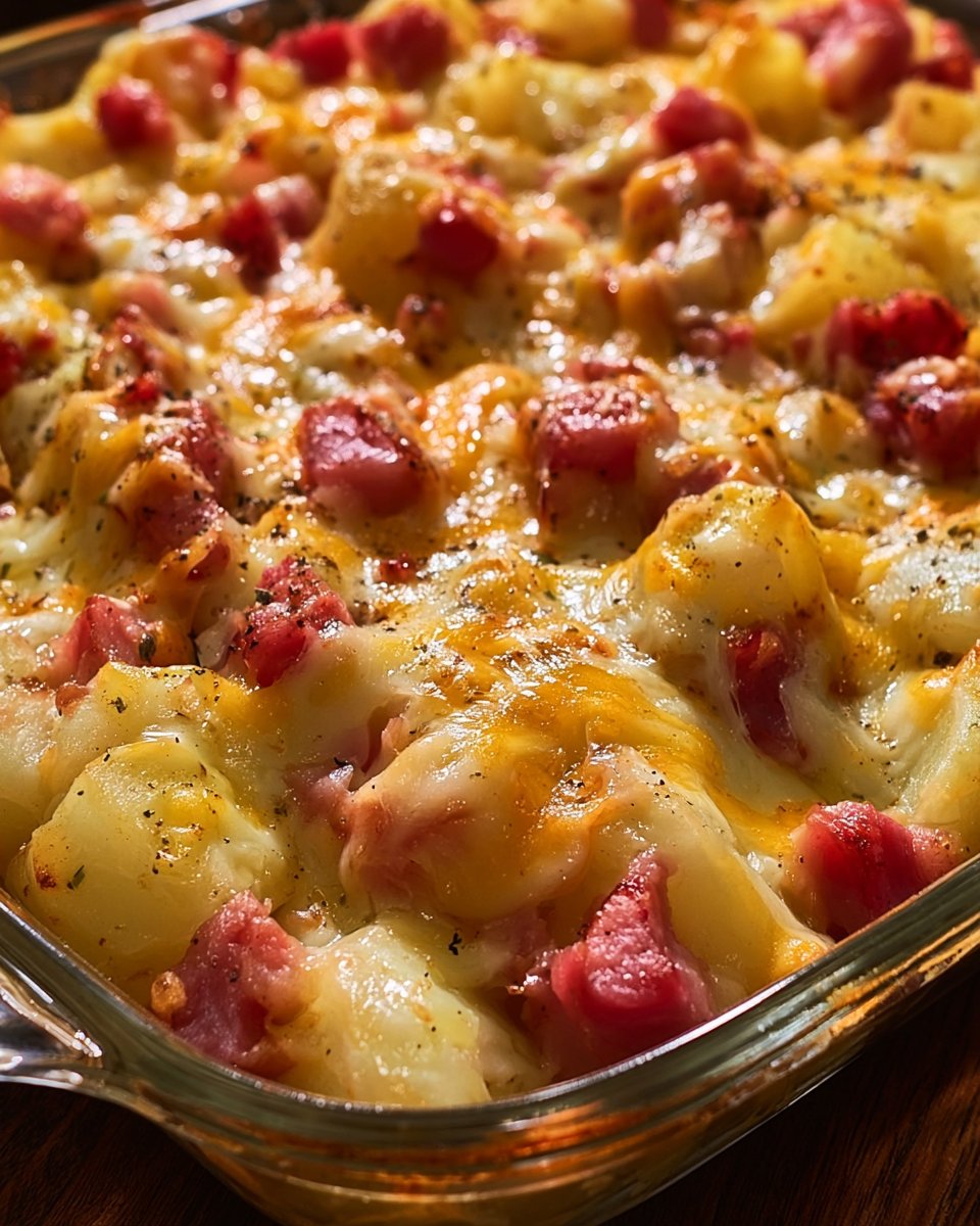Cheesy Potato and Ham Casserole