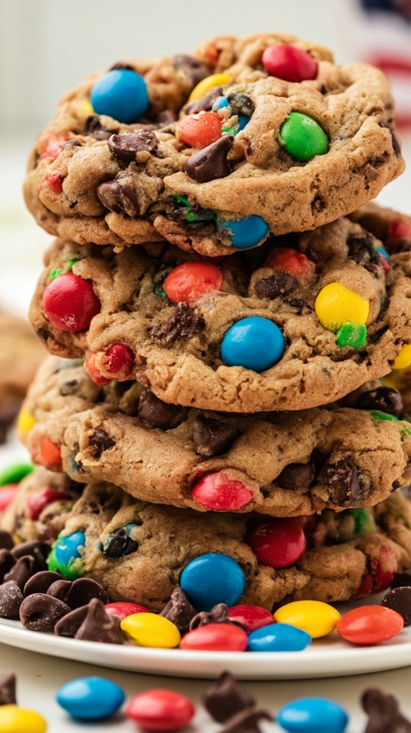 Soft and Chewy Monster Cookies