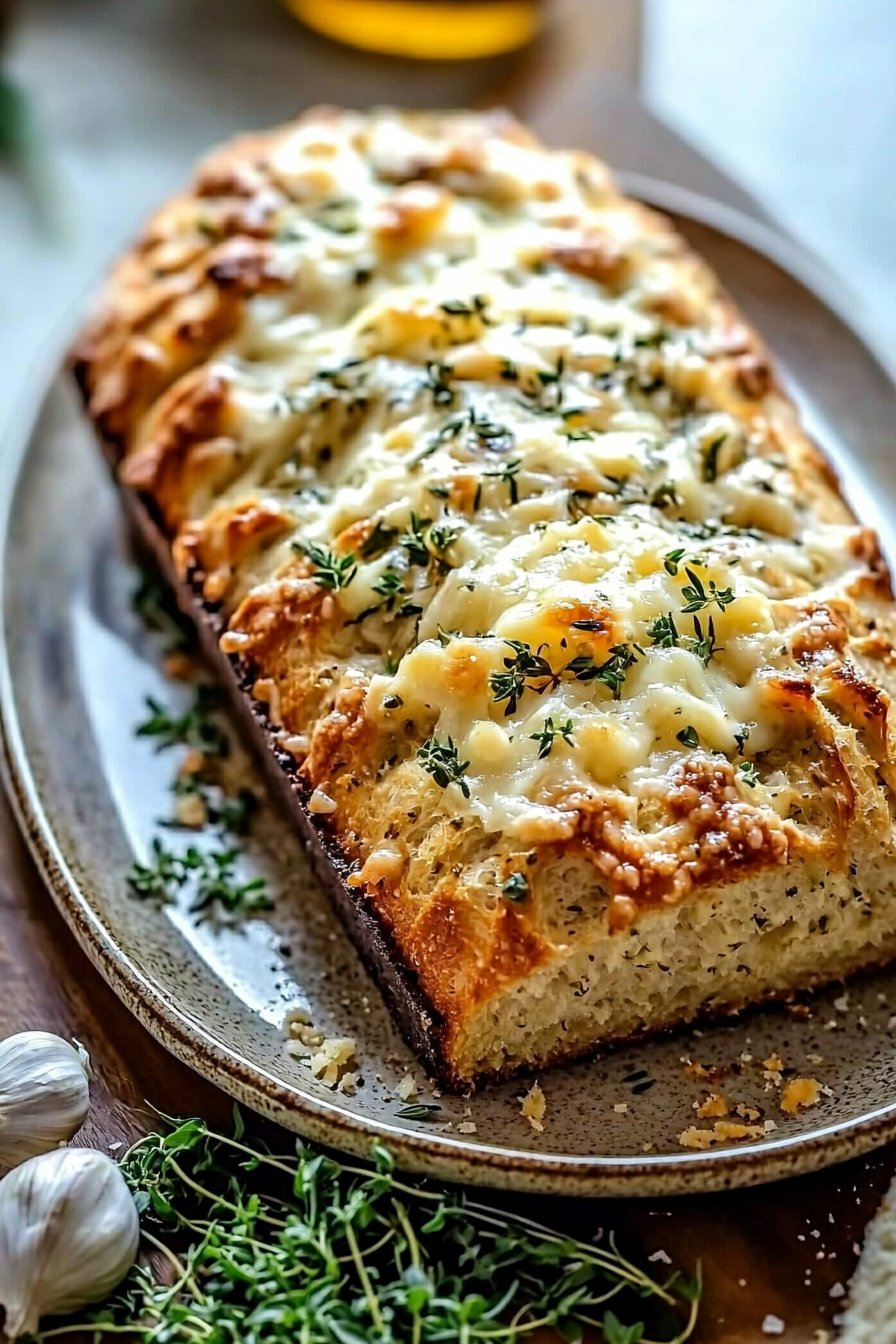 Gemütlicher Knoblauch-Kräuter-Käse-Brot-Laib
