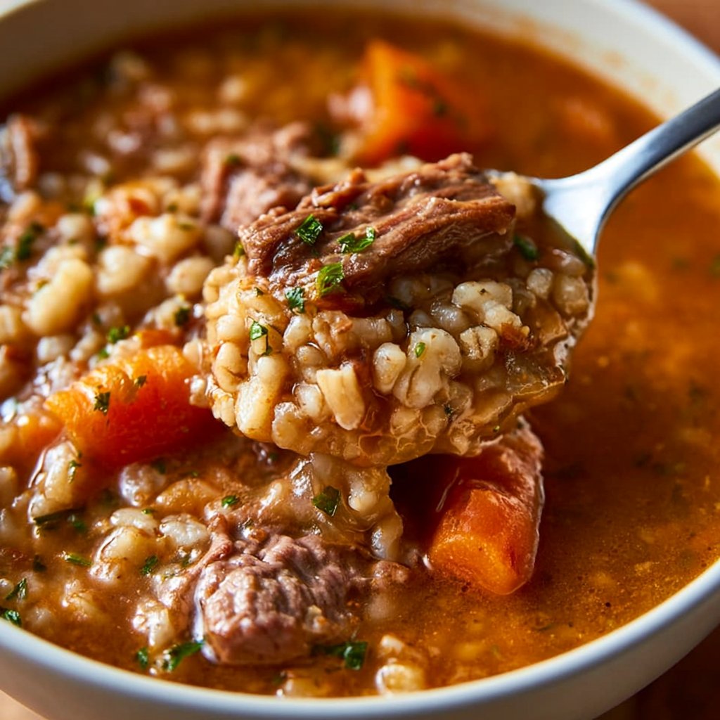 Instant Pot Beef Barley Soup