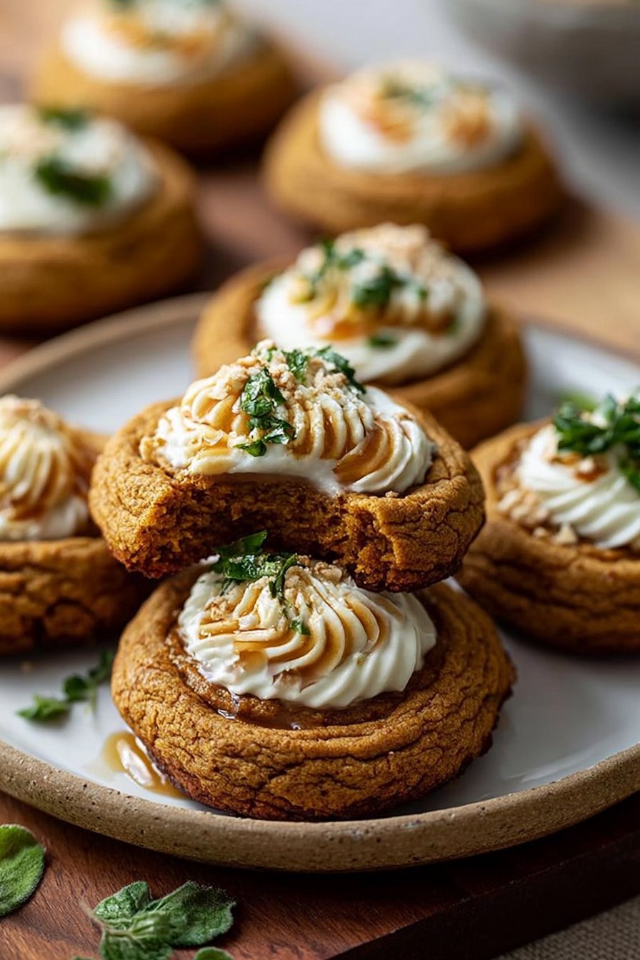 Vegan Pumpkin Cheesecake Cookies