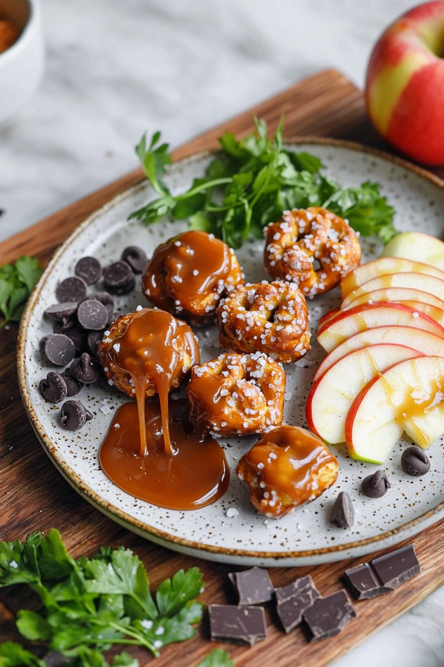 Caramel Apple Pretzel Bites