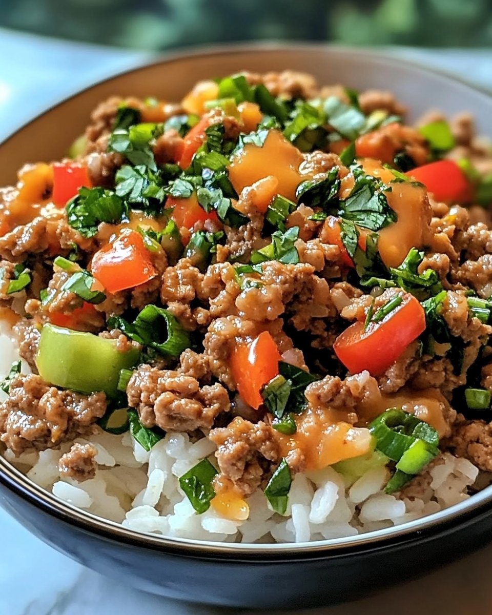 Bang Bang Ground Turkey Rice Bowls