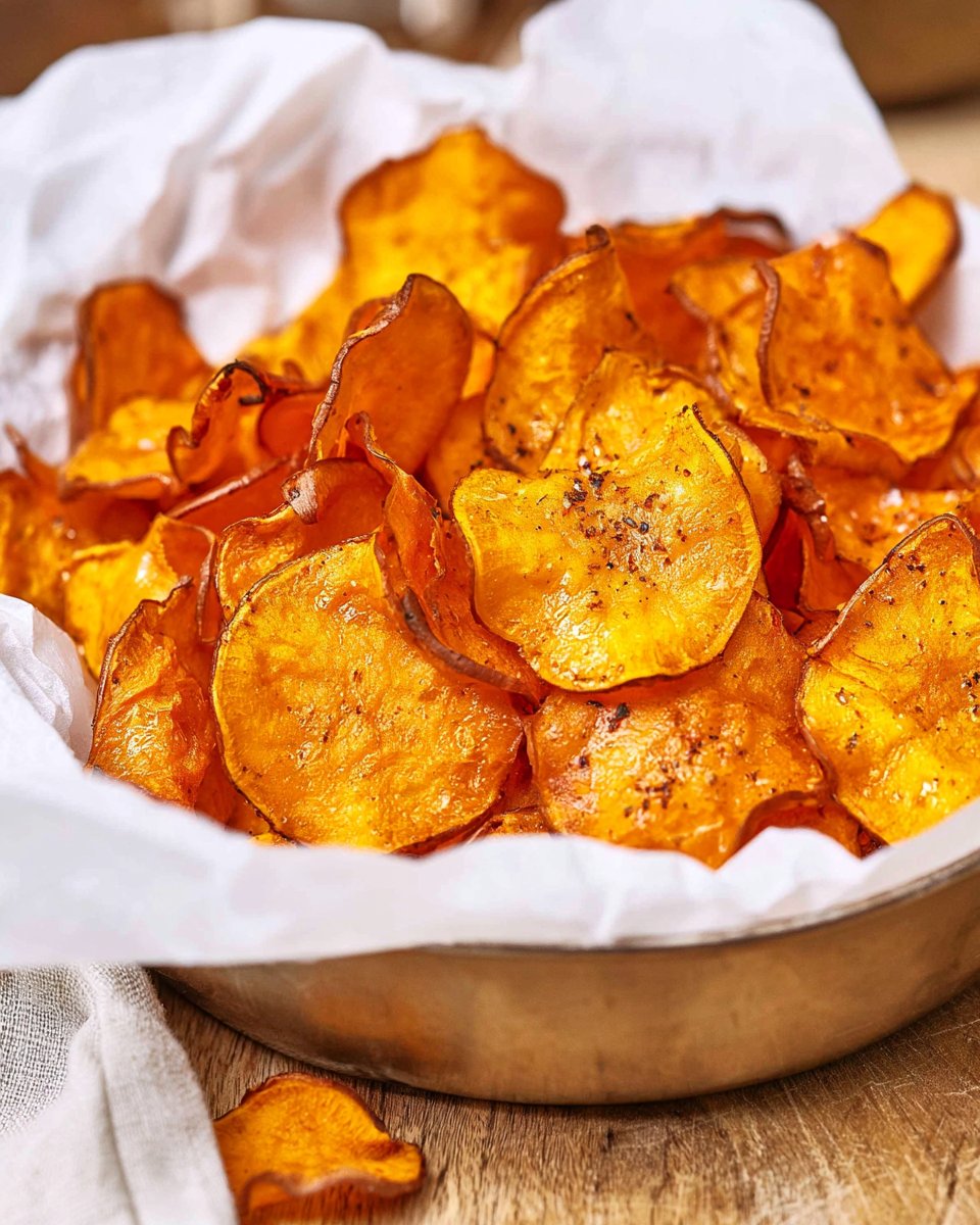 Crispy Crunchy Air-Fryer Sweet Potato Chips