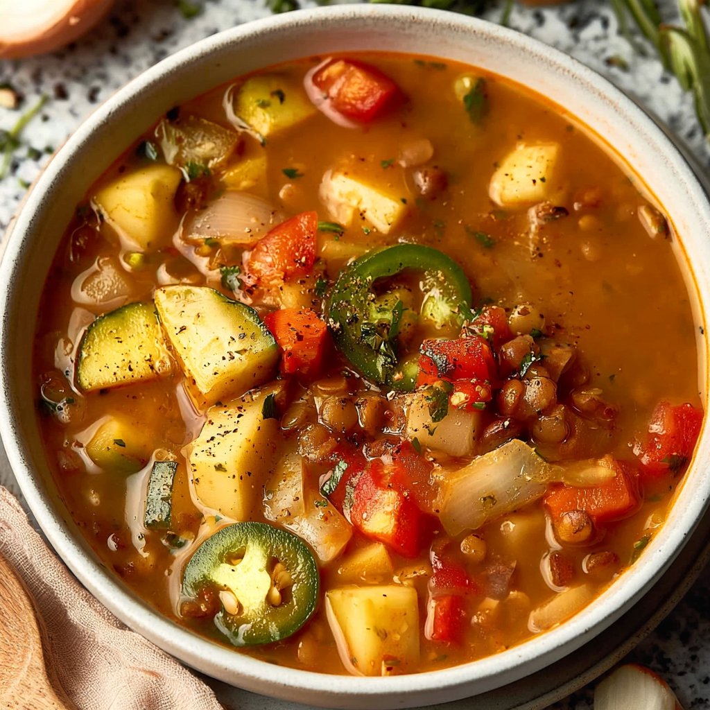 Mexican Lentil Vegetable Soup - The Harvest Kitchen