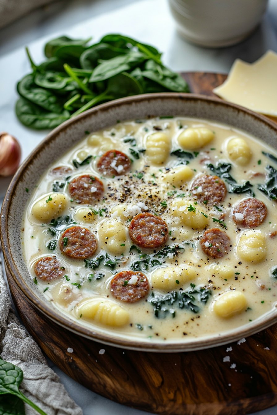 Creamy Italian Sausage Gnocchi Soup