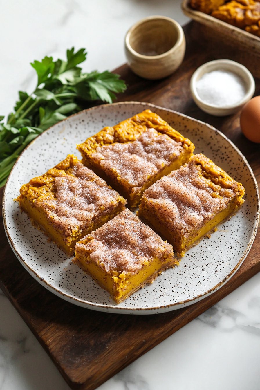 Easy Pumpkin Snickerdoodle Bars With a Crackly Cinnamon Sugar Top