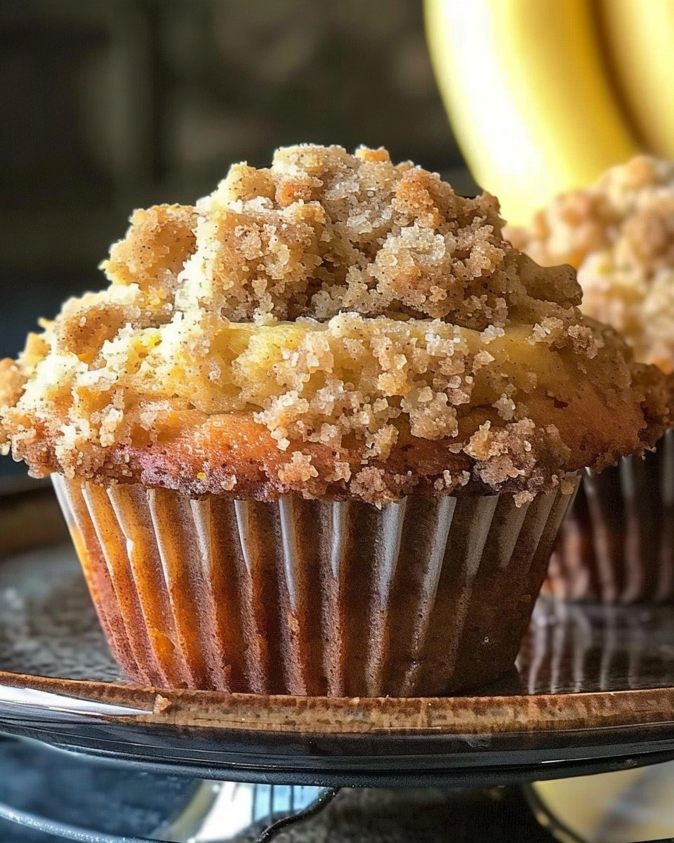 Easy Banana Crumb Muffins