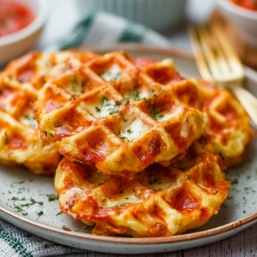 Pizza-Waffeln für Babys und Kleinkinder