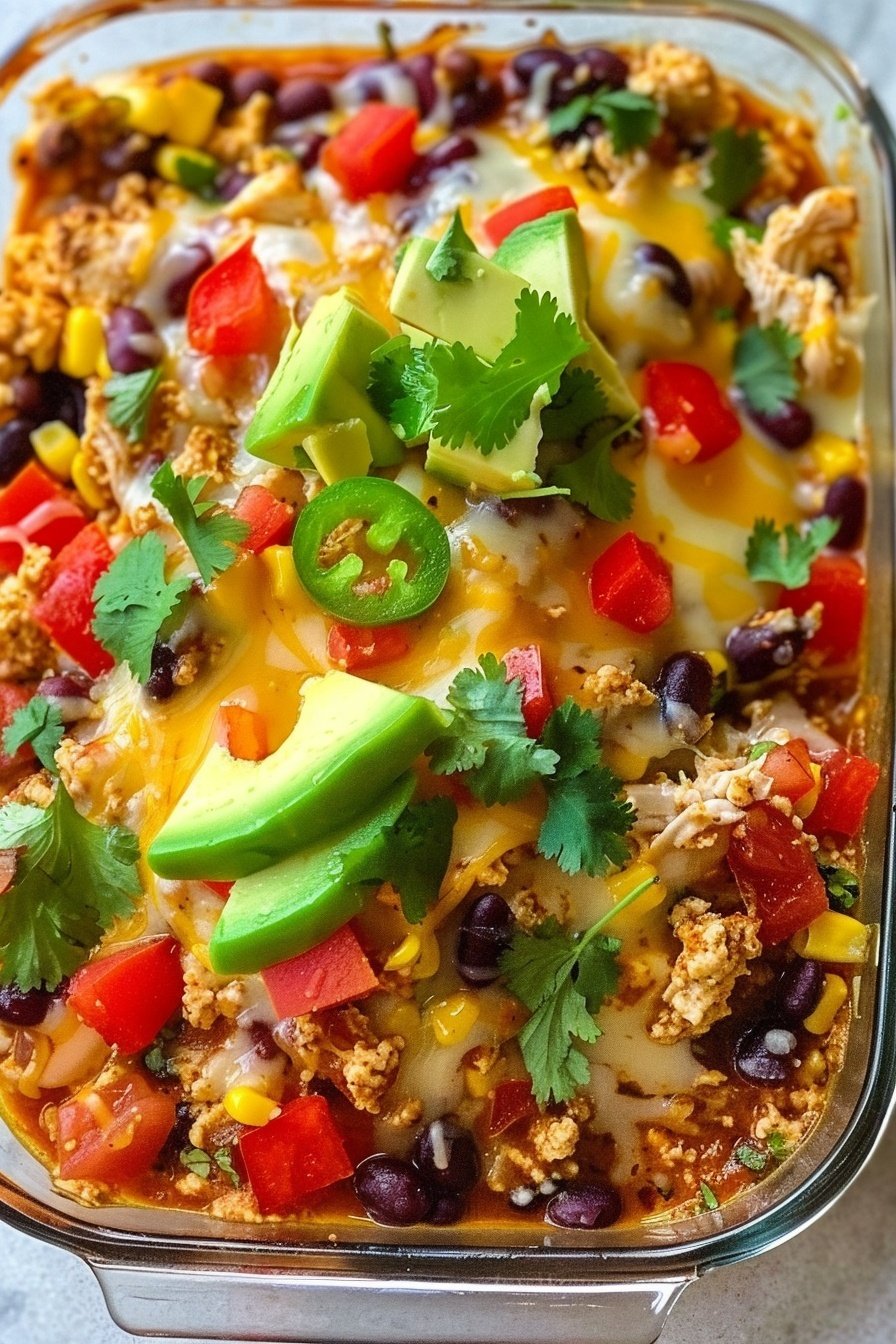High-Protein Chicken Enchilada Bowls with Cottage Cheese 2 High-Protein Chicken Cottage Cheese Enchilada Bowls