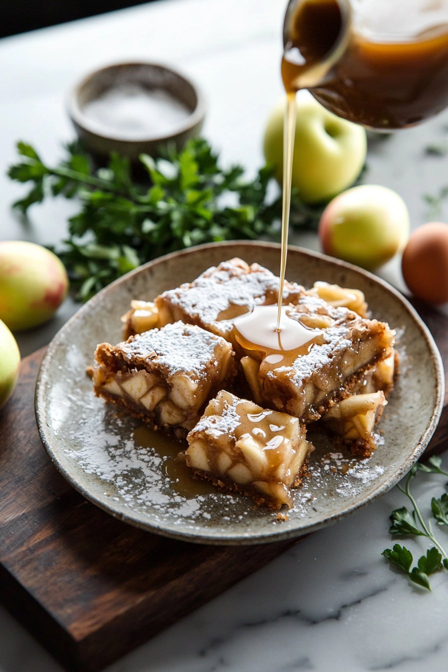 Maple Glazed Apple Blondies