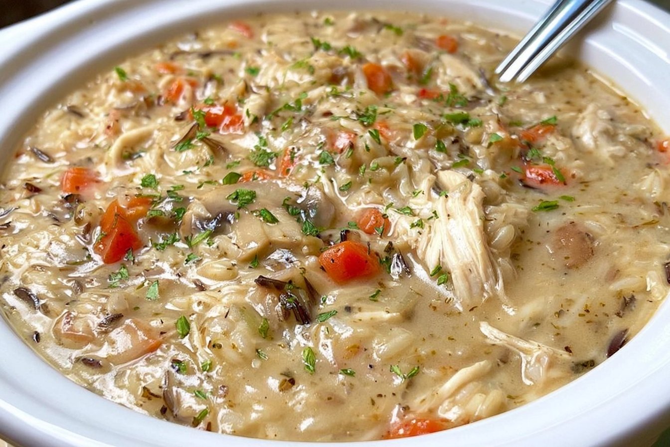 Slow Cooker Chicken Wild Rice Soup