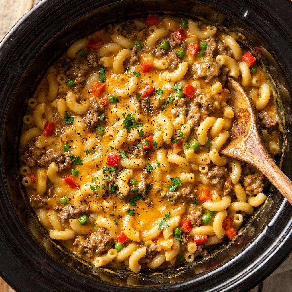 The Best Slow Cooker Hamburger Helper