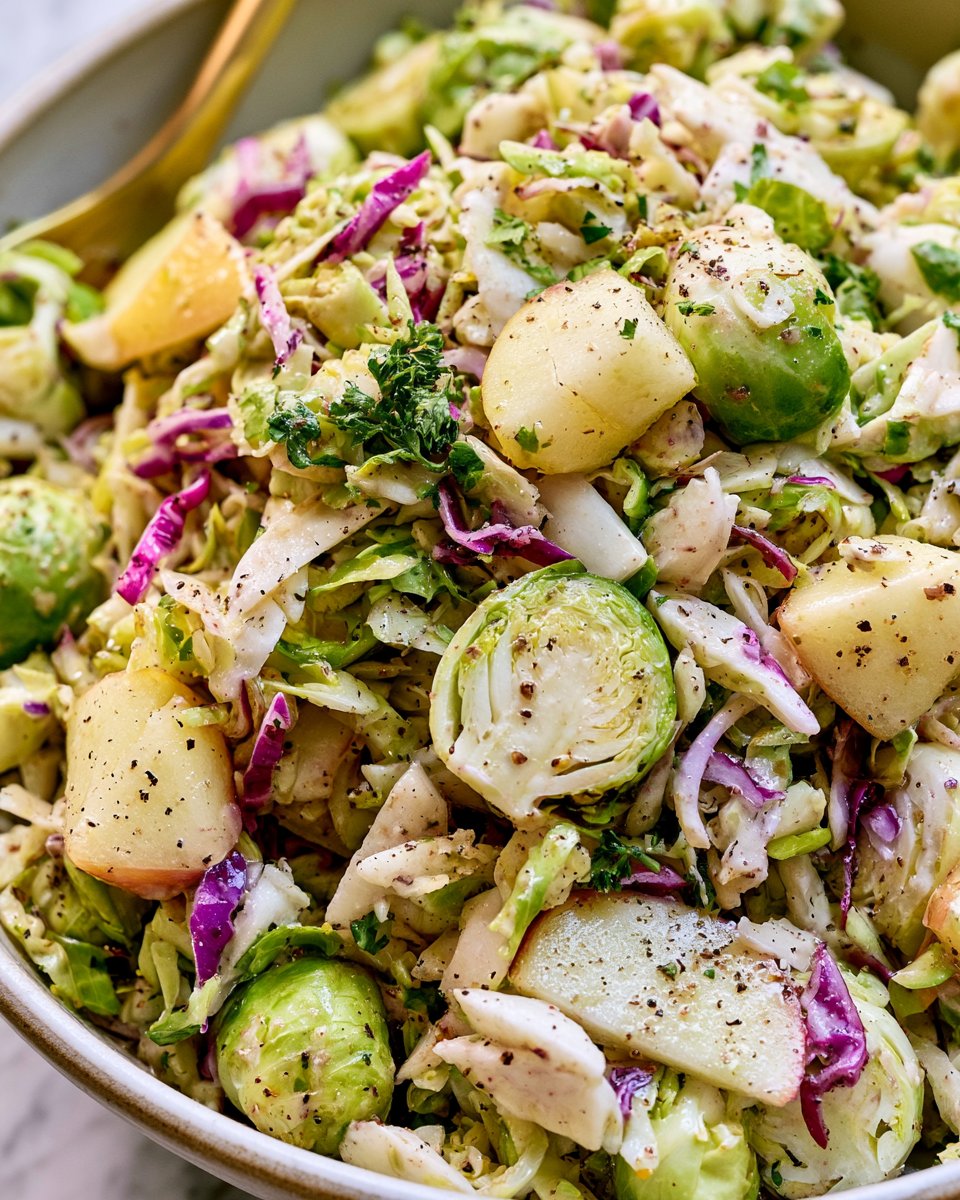 Brussels Sprout Apple Coleslaw