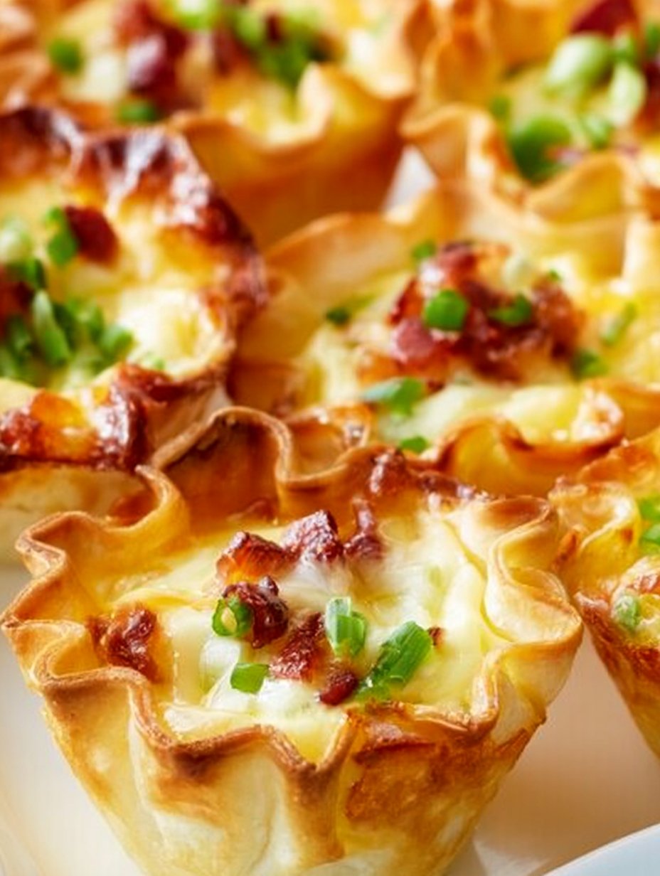 Copas de Wonton de Jalapeño Relleno de Queso