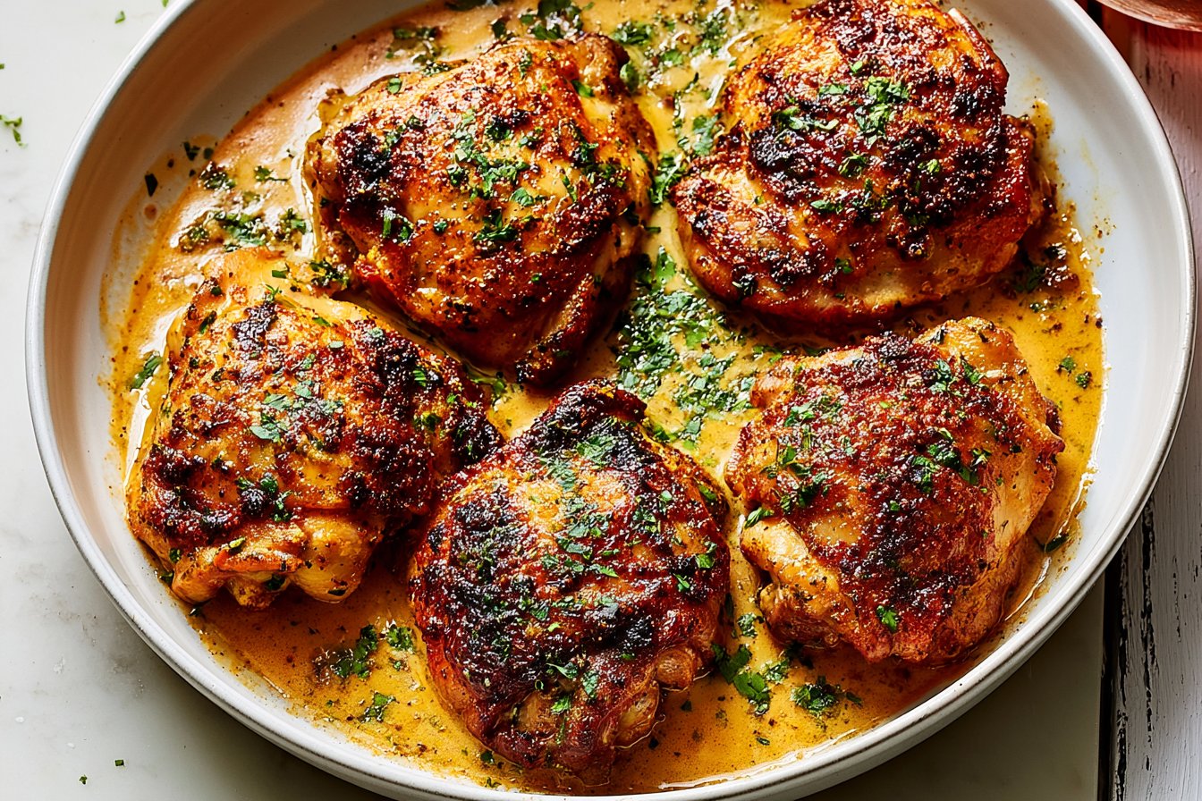 Skillet Chicken Thighs Recipe