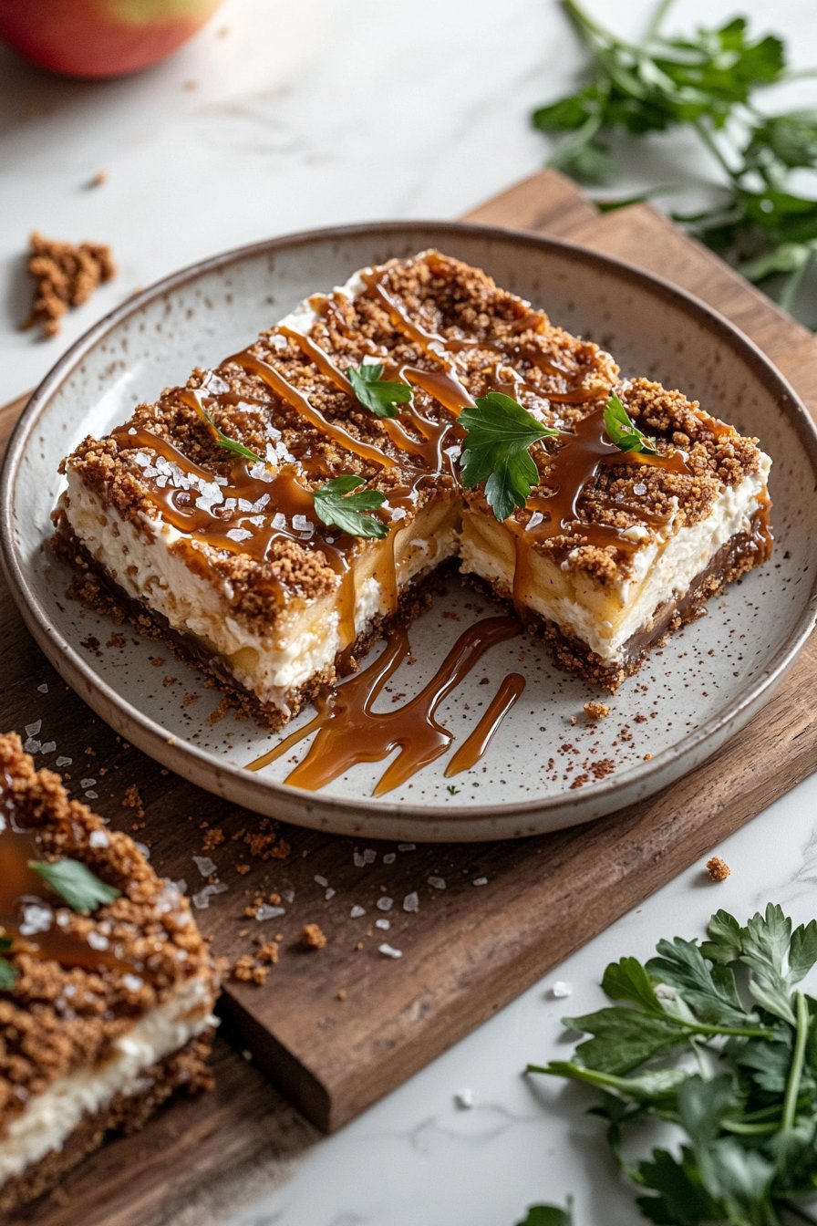 Caramel Apple Cheesecake Bars