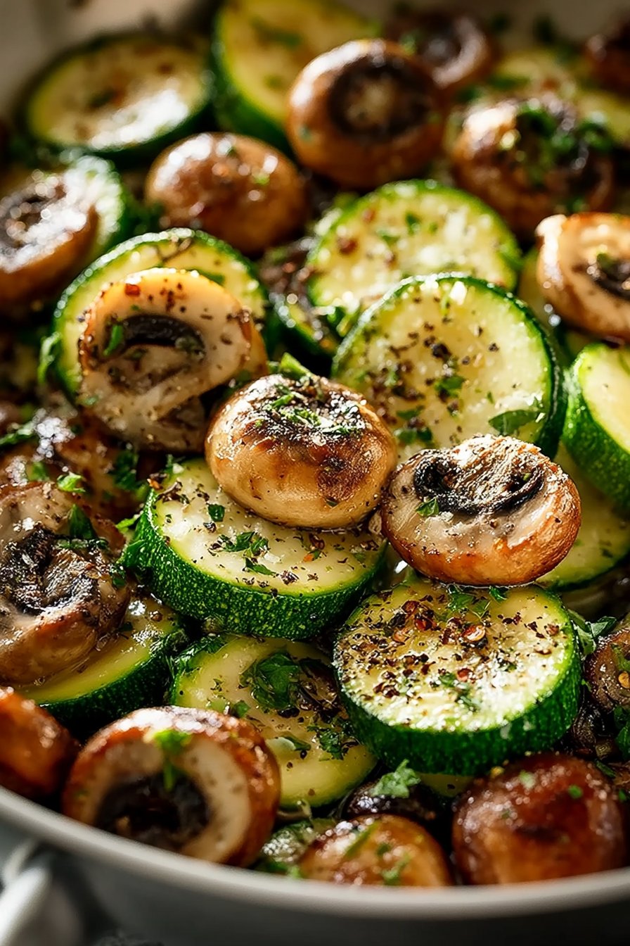 Skillet Zucchini and Mushrooms