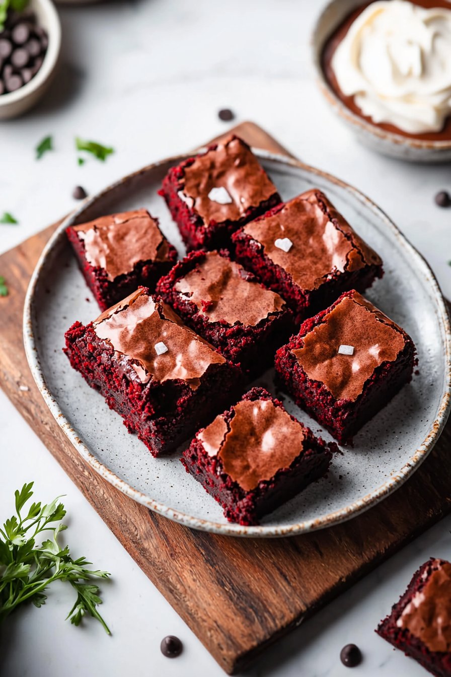 Fudgy Red Velvet Brownies