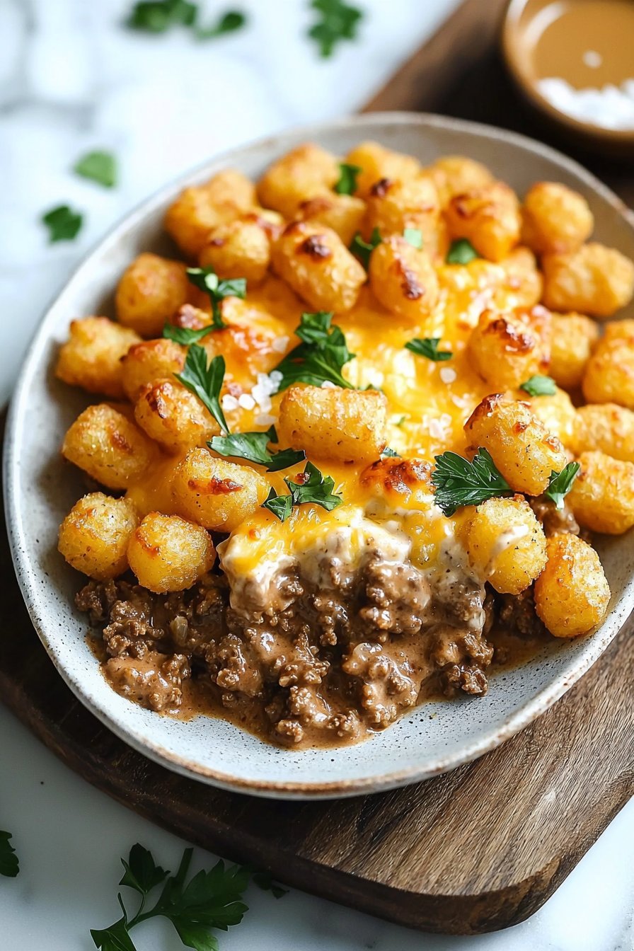 Easy Tater Tot Casserole with Ground Beef