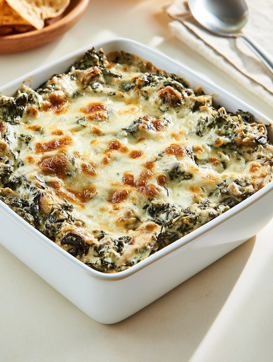 Dip Cremoso de Espinacas y Alcachofas