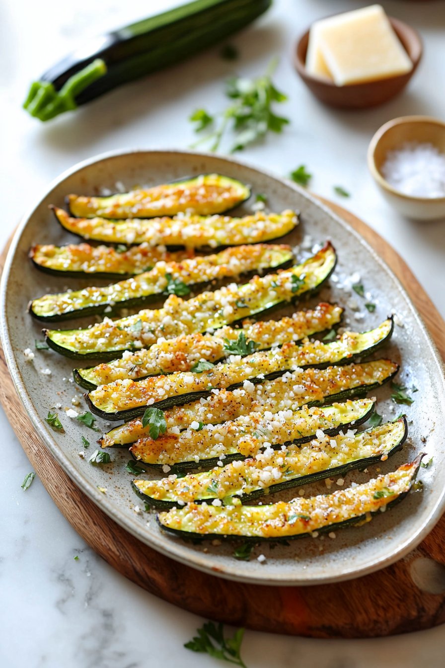 Gebackene Parmesan-Zucchini-Pommes